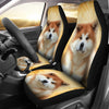 Akita Dog Print Car Seat Covers