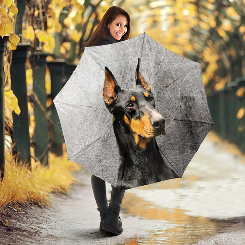 Doberman Pinscher Print Umbrellas