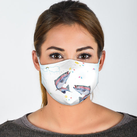 Lovely Rainbow trout Fish Print Face Mask