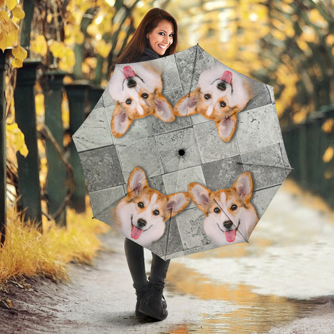 Cute Pembroke Welsh Corgi Print Umbrellas