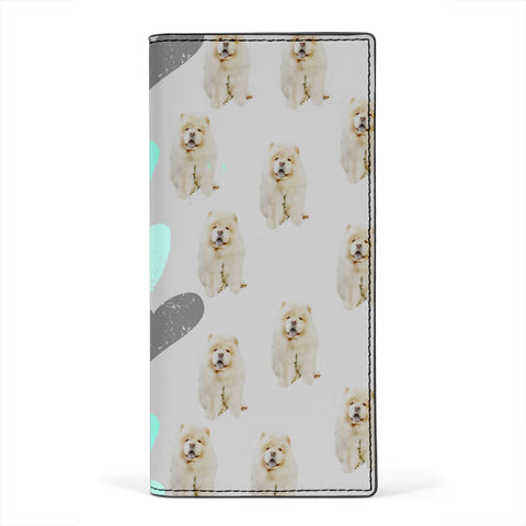 Chow Chow Dog Print Women's Leather Wallet