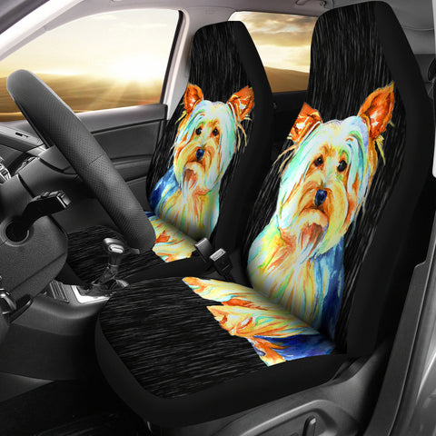 Cute Yorkshire Terrier (Yorkie) Art Print Car Seat Covers