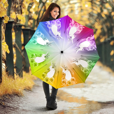 Colorful Unicorn Print Umbrellas