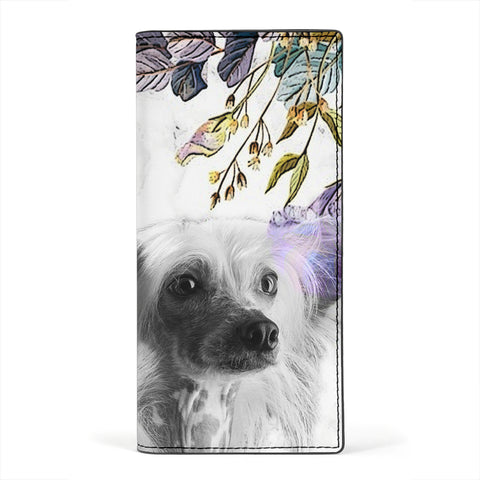 Chinese Crested Dog Print Women's Leather Wallet