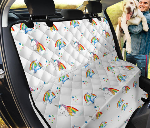 Unicorn Rainbow Pattern Print Pet Seat Covers