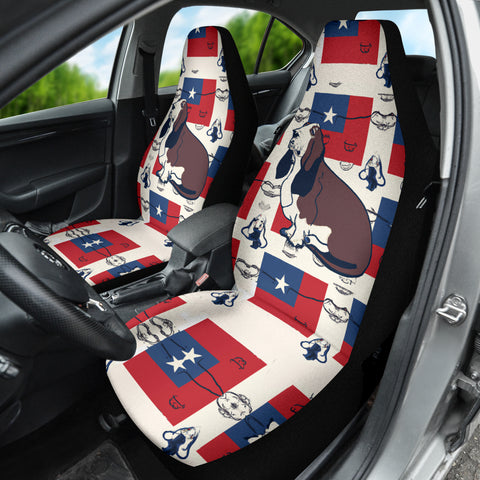[AI Generated] Basset Hound Print Car Seat Covers