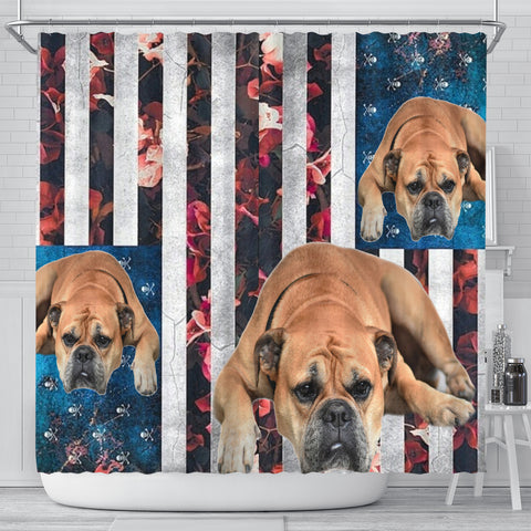 Bullmastiff Dog Print Shower Curtain