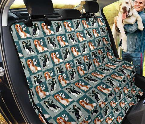 Cavalier King Charles Spaniel Pattern Print Pet Seat Cover