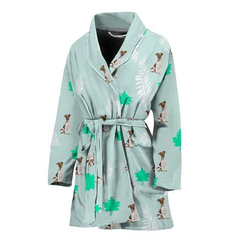 Jack Russell Terrier Patterns Print Women's Bath Robe