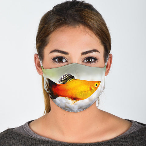 Cute Platy Fish Print Face Mask