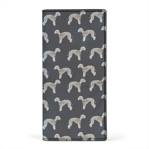 Bedlington Terrier Print Women's Leather Wallet