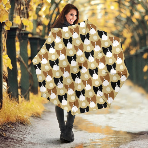 Papillon Dog Patterns Print Umbrellas