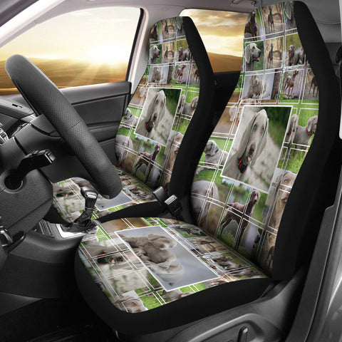Cute Weimaraner Collage Print Car Seat covers