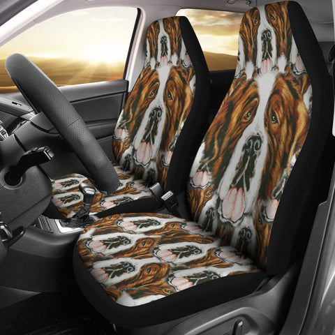 Saint Bernard Dog Patterns Print Car Seat Covers
