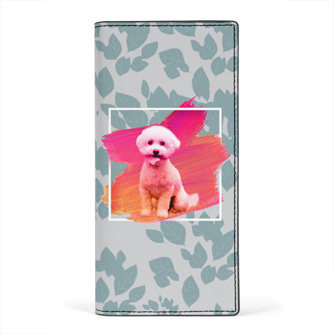 Pomeranian Dog Print Women's Leather Wallet