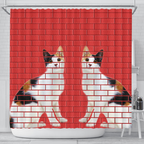 Japanese Bobtail Cat Print Shower Curtain