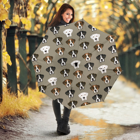 Boxer Dog Pattern Print Umbrellas