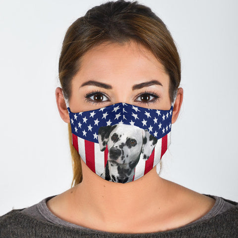 Dalmatian Dog Print Face Mask