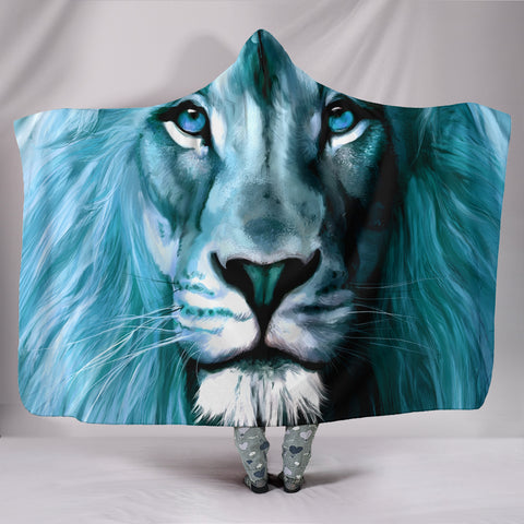 Lion Art Print Limited Edition Hooded Blanket