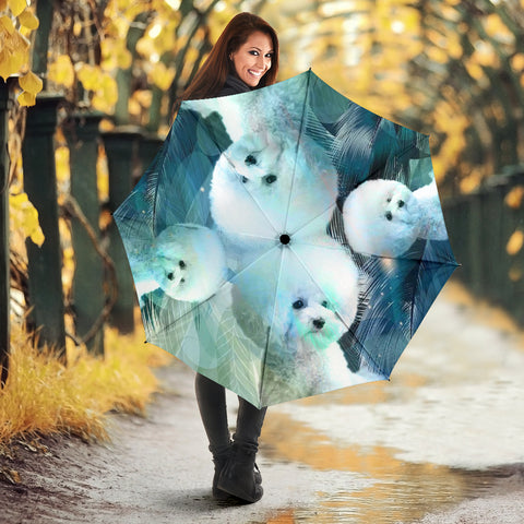 Bichon Frise Print Umbrellas