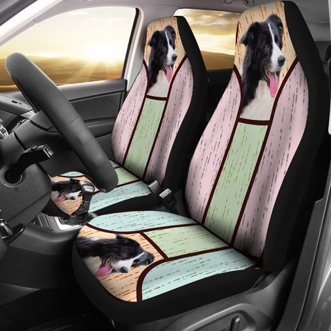 Cute Border Collie Print Car Seat Covers