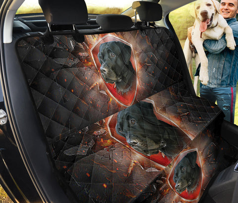 Cute Black Labrador Print Pet Seat Covers