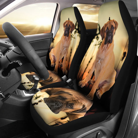 Bullmastiff Dog Print Car Seat Covers