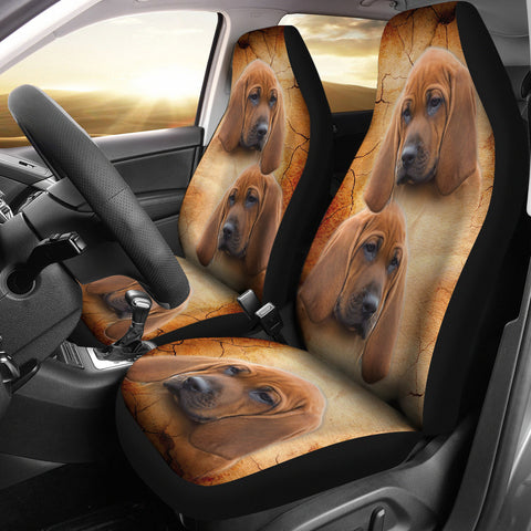 Redbone Coonhound Print Car Seat Covers