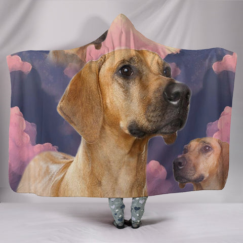 Rhodesian Ridgeback Dog Print Hooded Blanket