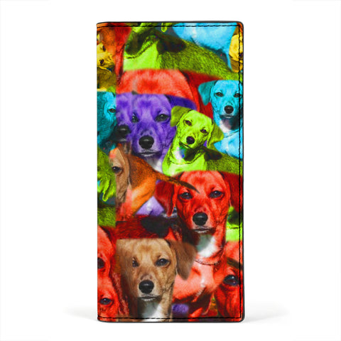 Chiweenie Dog Print Women's Leather Wallet