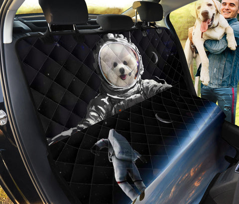 Bichon Frise In Space Print Pet Seat Covers