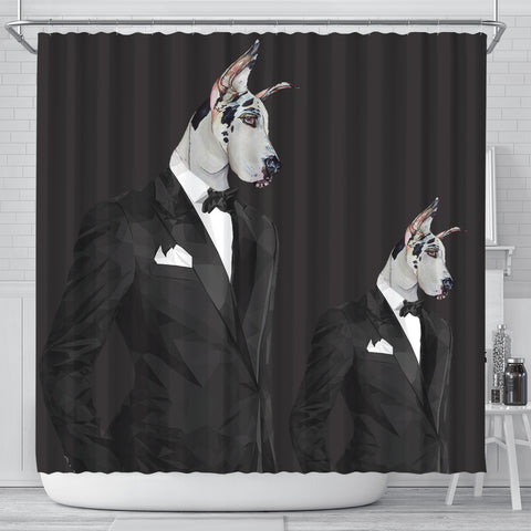 Amazing Great Dane Dog Print Shower Curtain