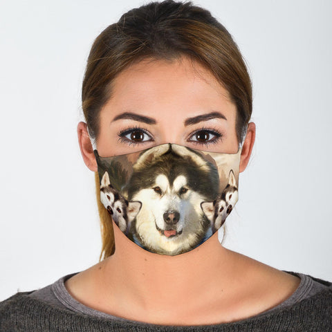 Alaskan Malamute Print Face Mask