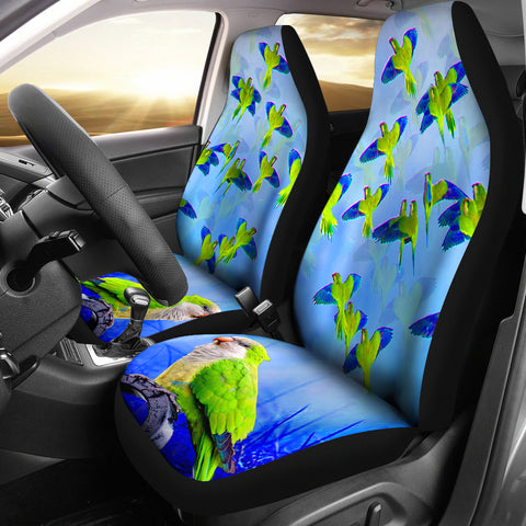 Monk Parakeet (Quaker) Parrot Print Car Seat Covers