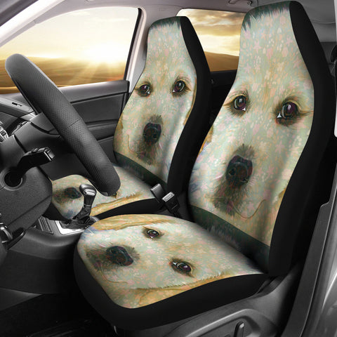 Golden Retriever Puppy Art Print Car Seat Covers