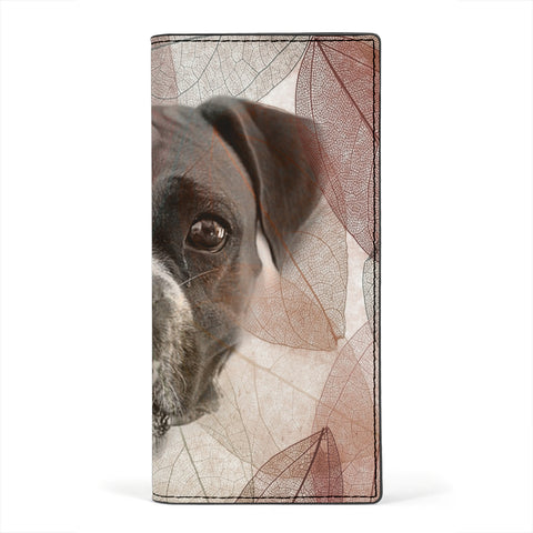Boxer Dog Print Women's Leather Wallet