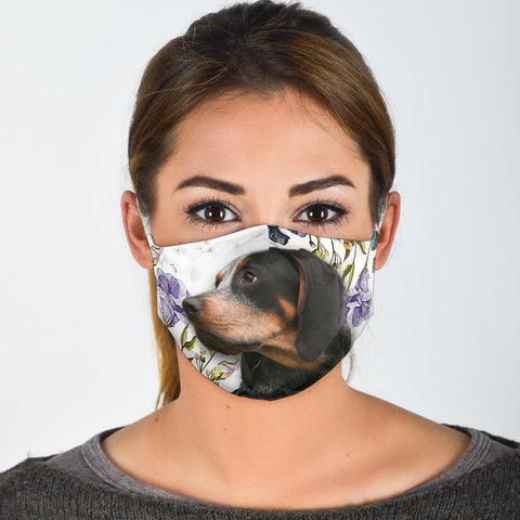 Bluetick Coonhound Floral Print Face Mask