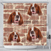 Irish Red And White Setter Print Shower CurtainFree Shiping