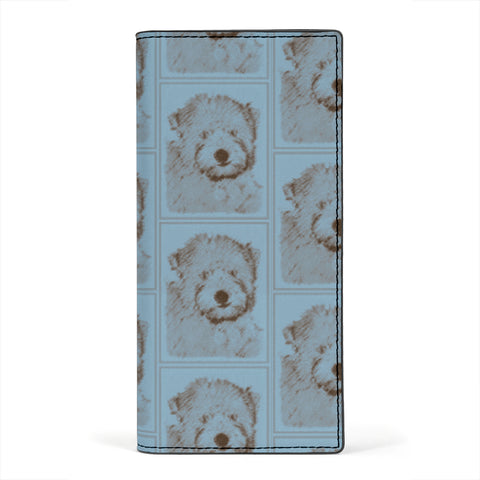 Soft-coated Wheaten Terrier Print Women's Leather Wallet