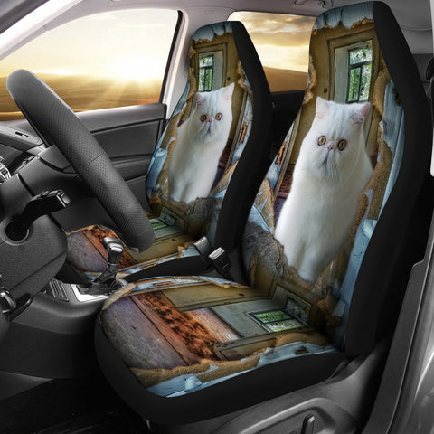 Exotic Shorthair Cat 3D Print Car Seat Covers