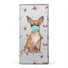 Chihuahua Dog Floral Print Women's Leather Wallet