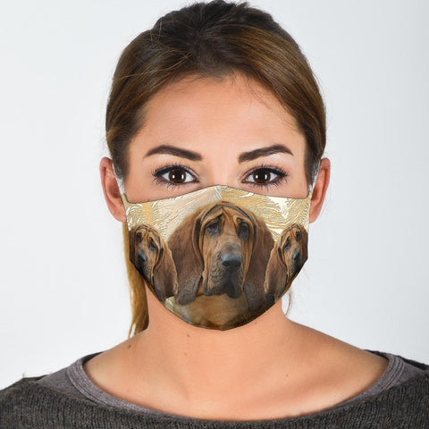 Lovely Bloodhound Print Face Mask