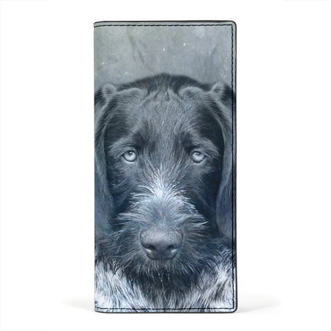 German Wirehaired Pointer Print Women's Leather Wallet