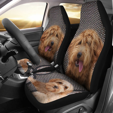 Goldendoodle Dog Print Car Seat Covers