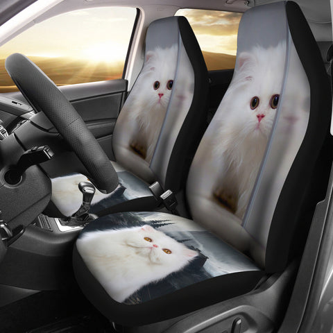 White Persian Cat Car Seat Covers