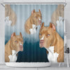 Pit Bull Print Shower Curtains