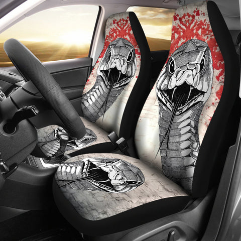 Sketch of Snake Print Car Seat Covers