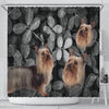 Lovely Australian Silky Terrier Print Shower Curtains