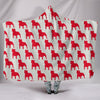 American Staffordshire Terrier Dog Pattern Print Hooded Blanket