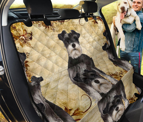 Cute Miniature Schnauzer Print Pet Seat Covers